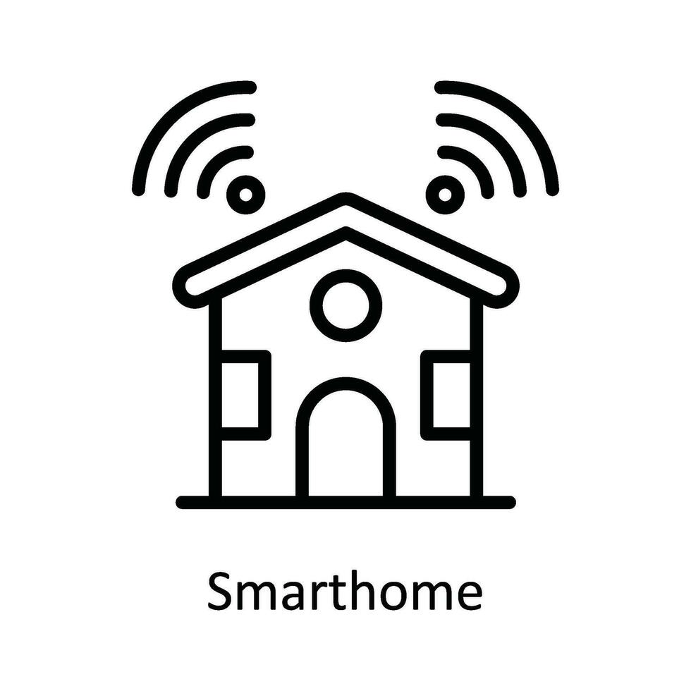 Smart home  Vector  outline Icon Design illustration. Network and communication Symbol on White background EPS 10 File