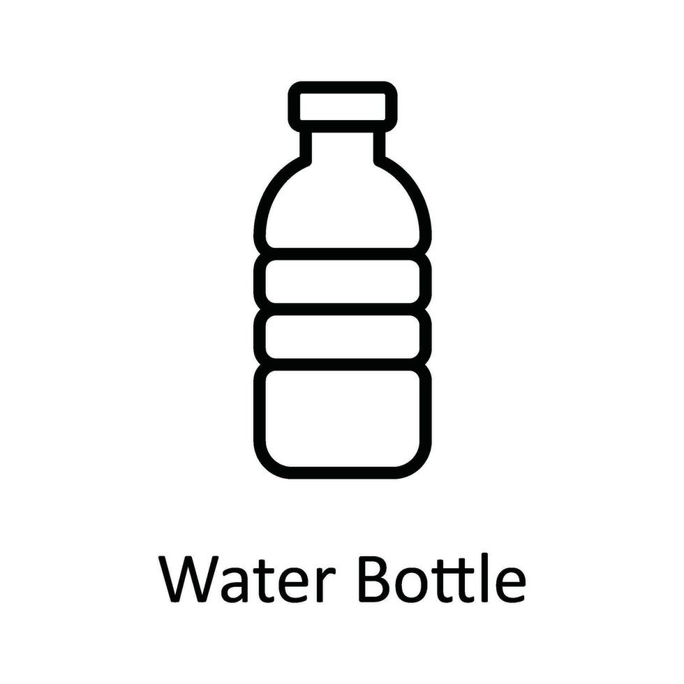 agua botella vector contorno icono diseño ilustración. comida y bebidas símbolo en blanco antecedentes eps 10 archivo