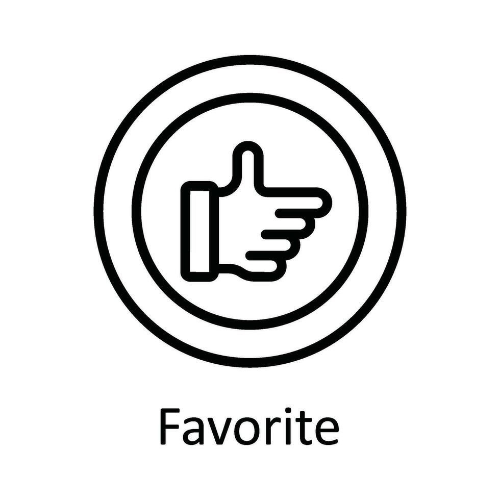 Favorite Vector  outline Icon Design illustration. Online streaming Symbol on White background EPS 10 File
