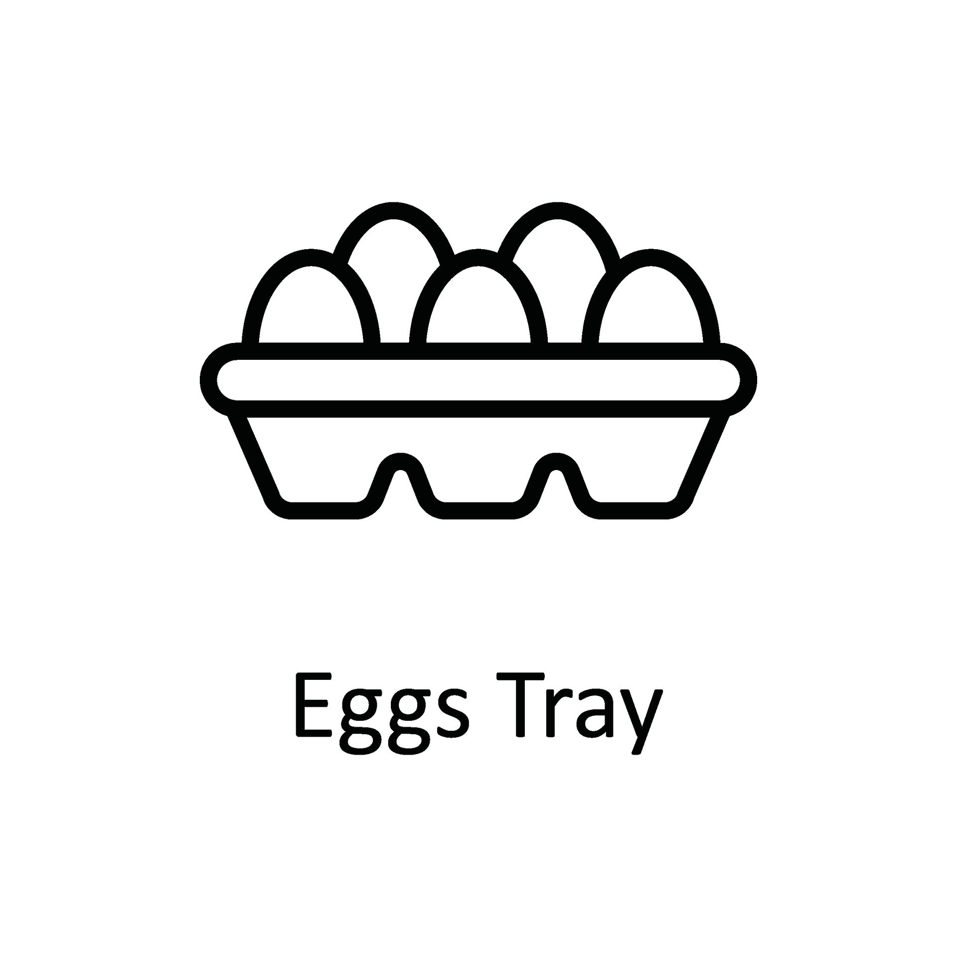 Eggs Tray Vector outline Icon Design illustration. Food and Drinks