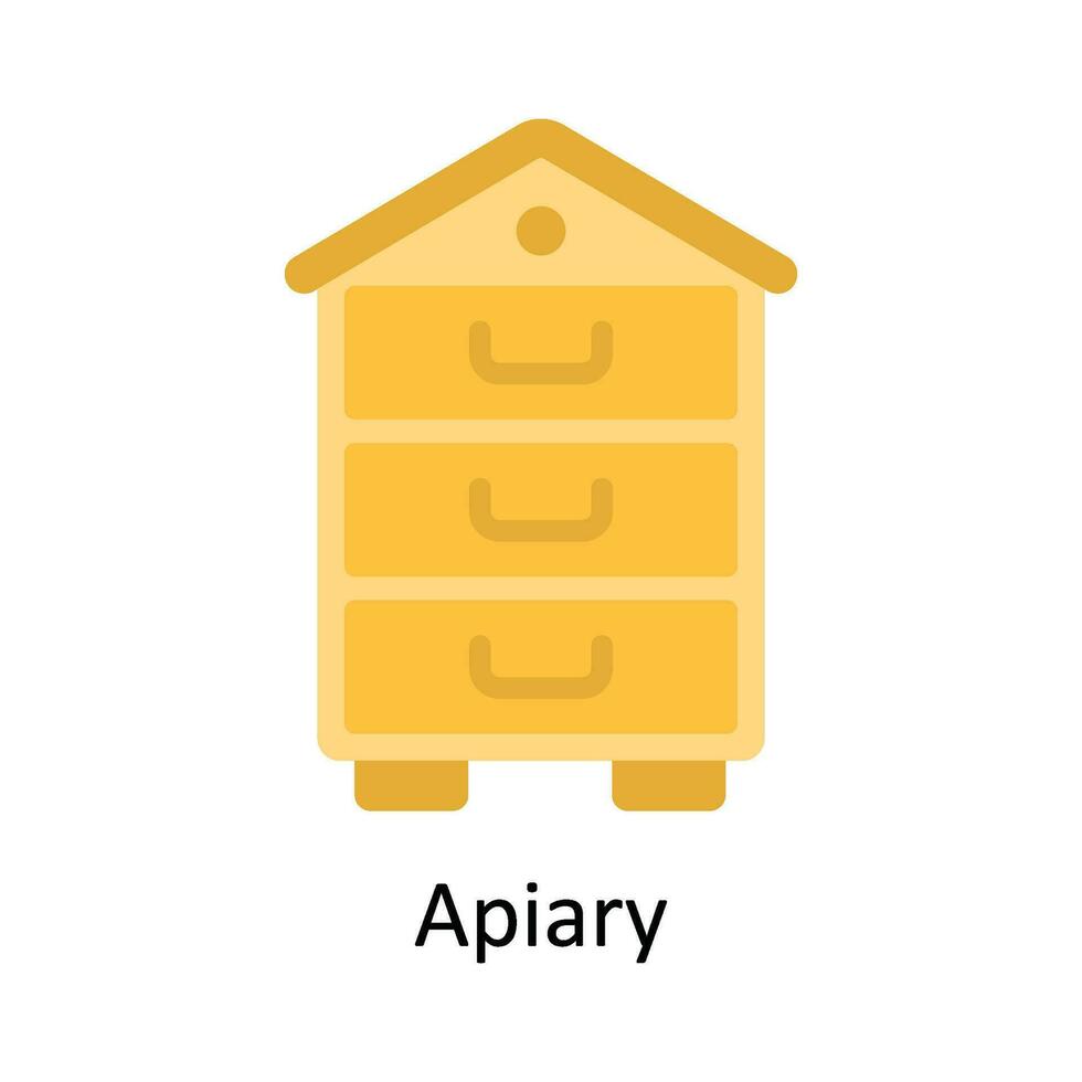 Apiary Vector Flat Icon Design illustration. Nature and ecology Symbol on White background EPS 10 File