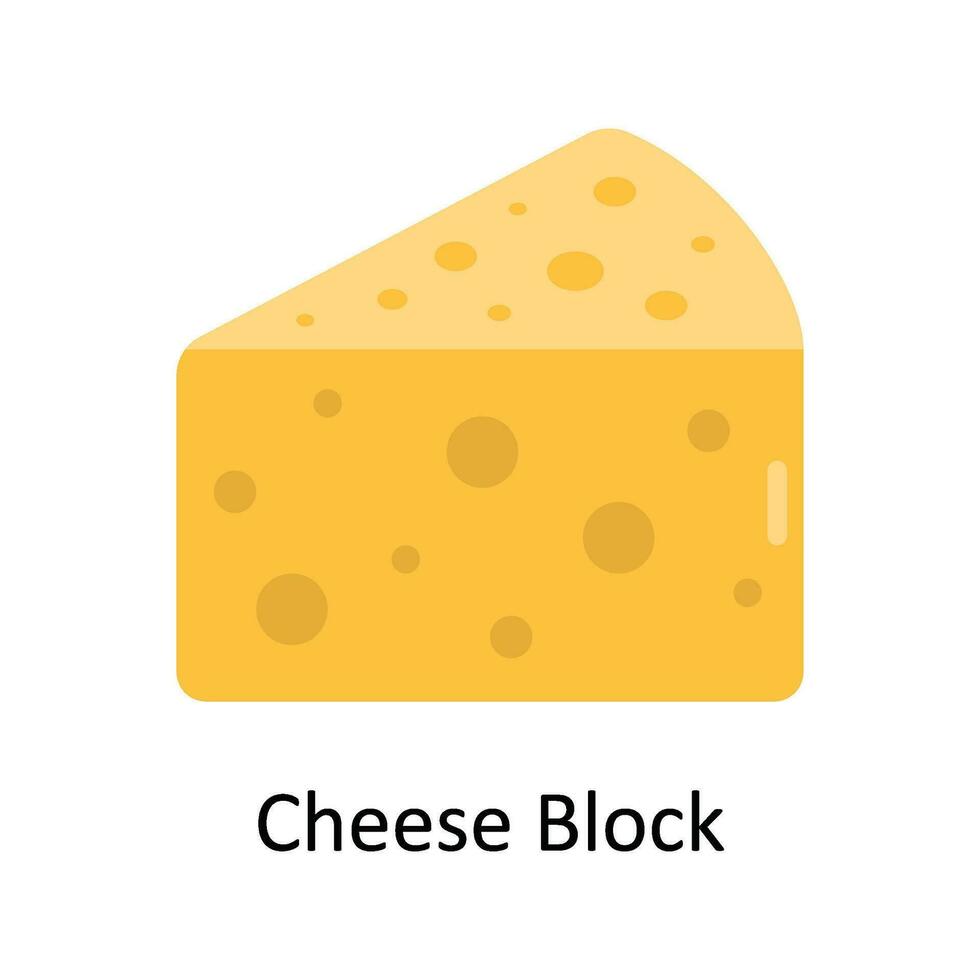 queso bloquear vector plano icono diseño ilustración. naturaleza y ecología símbolo en blanco antecedentes eps 10 archivo