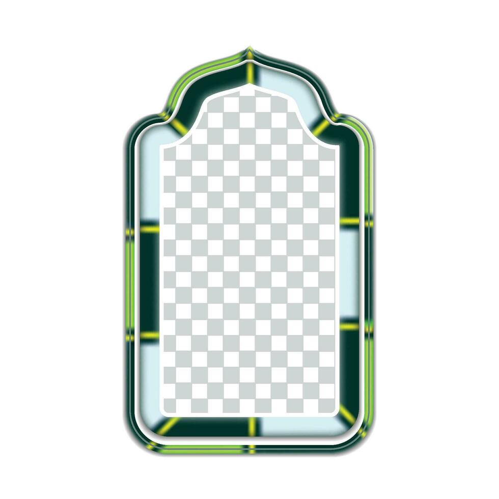 Contemporary Islamic Vector Frame Border Minimalist Design with Current Colors