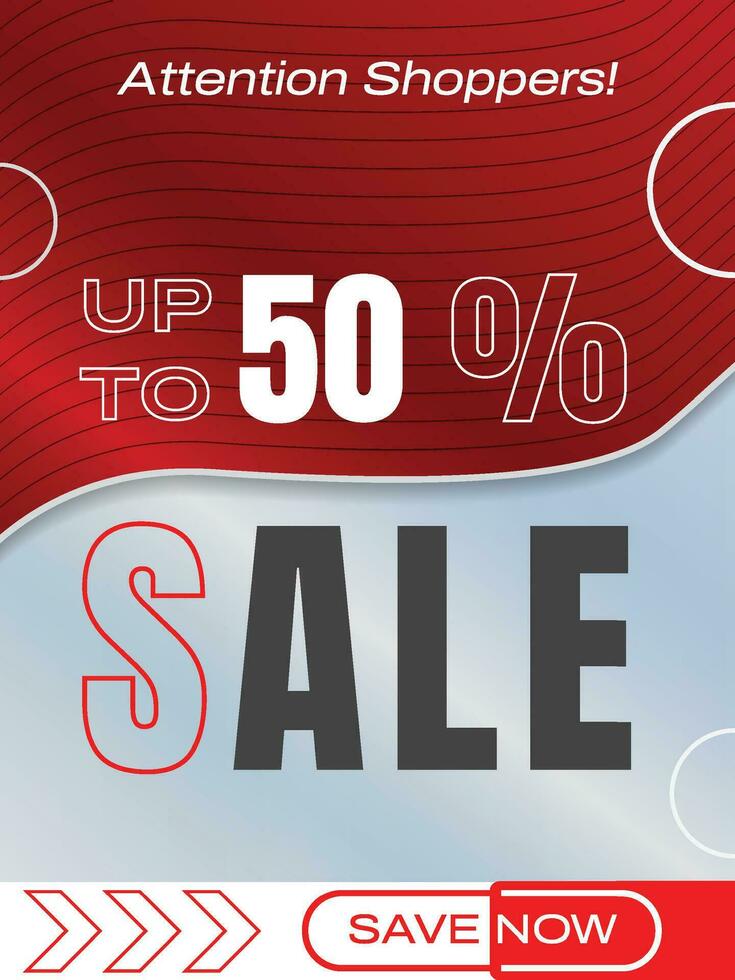 Attention Shoppers Sale Poster vector