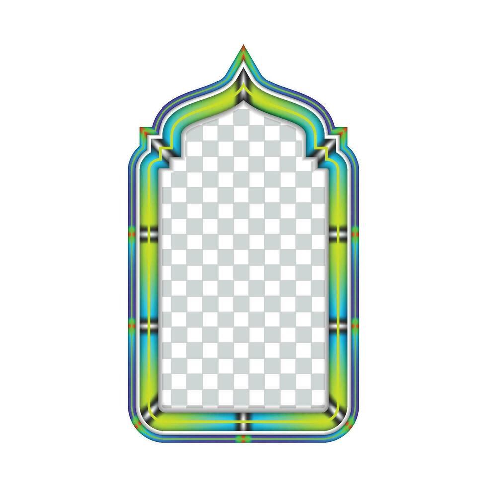 Modern Islamic Vector Frame Border Minimalist Touch with Current Colors