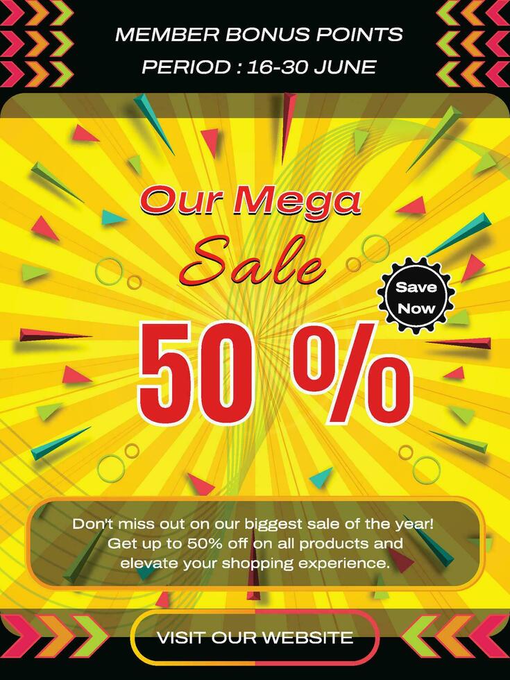 Ultimate Mega Sale Poster vector