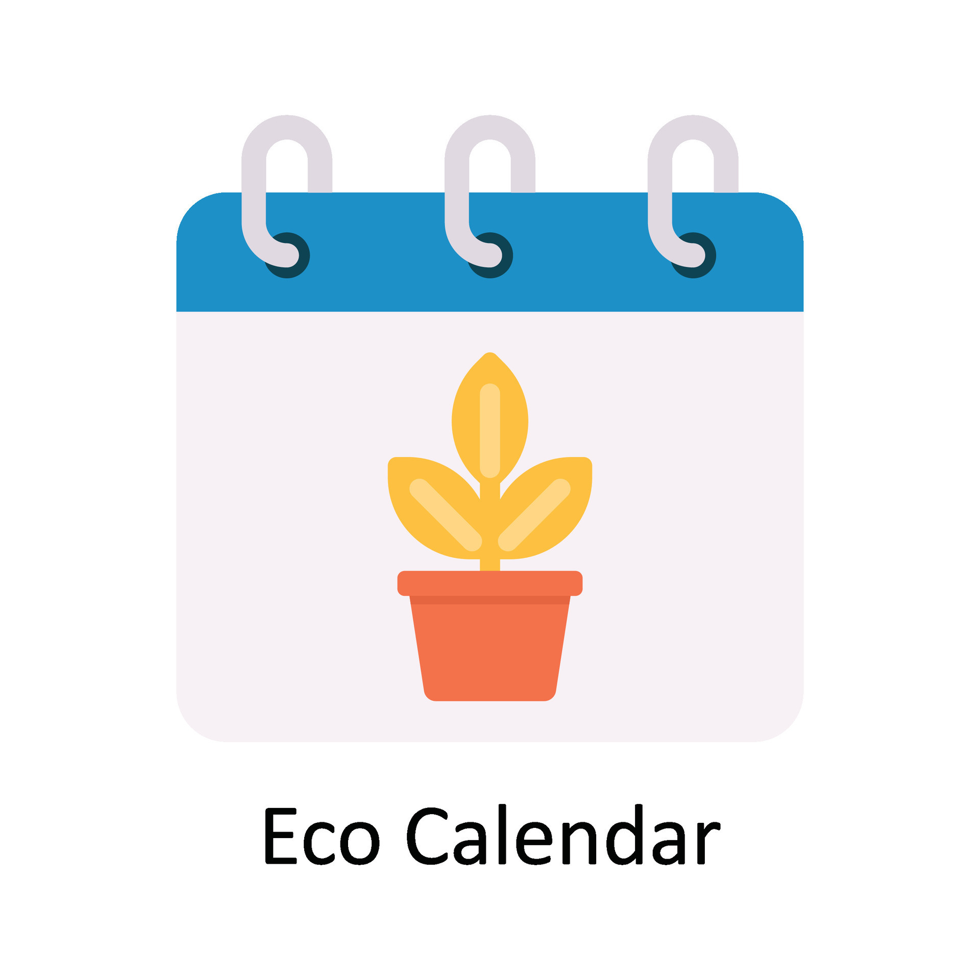 eco calendario vector plano icono diseño ilustración. naturaleza y