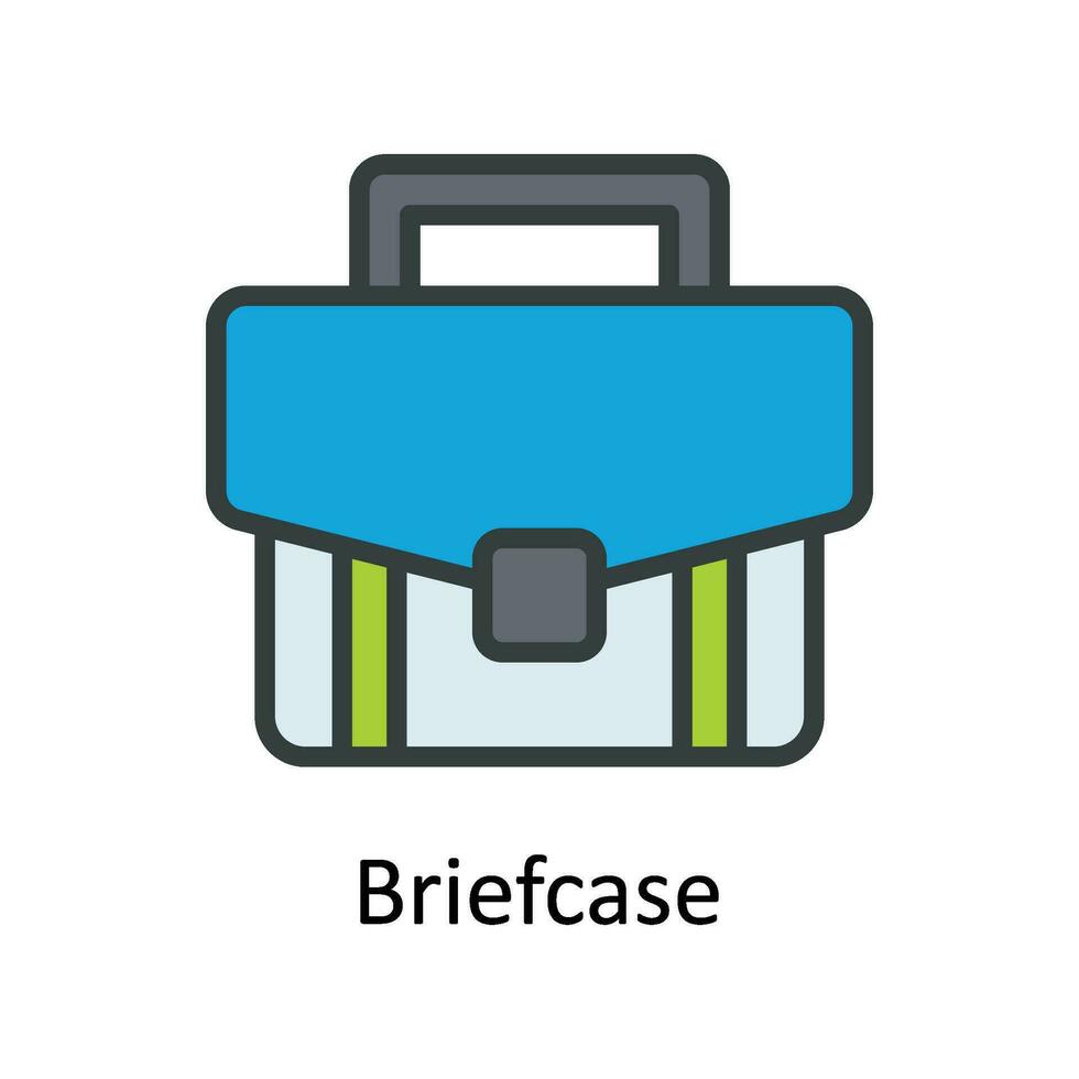 Briefcase Vector   Fill outline  Icon Design illustration. Digital Marketing  Symbol on White background EPS 10 File