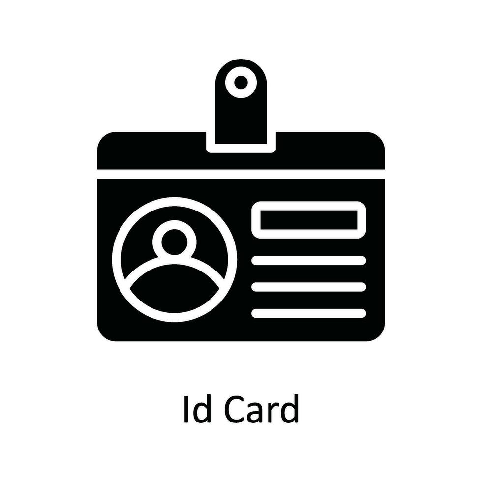 Id Card Vector  solid Icon Design illustration. Cyber security  Symbol on White background EPS 10 File