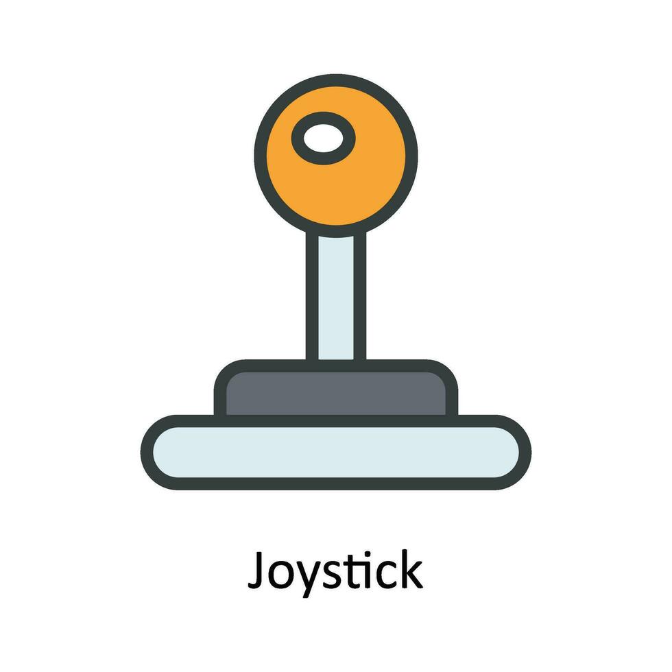 Joystick Vector  Fill outline Icon Design illustration. Multimedia Symbol on White background EPS 10 File