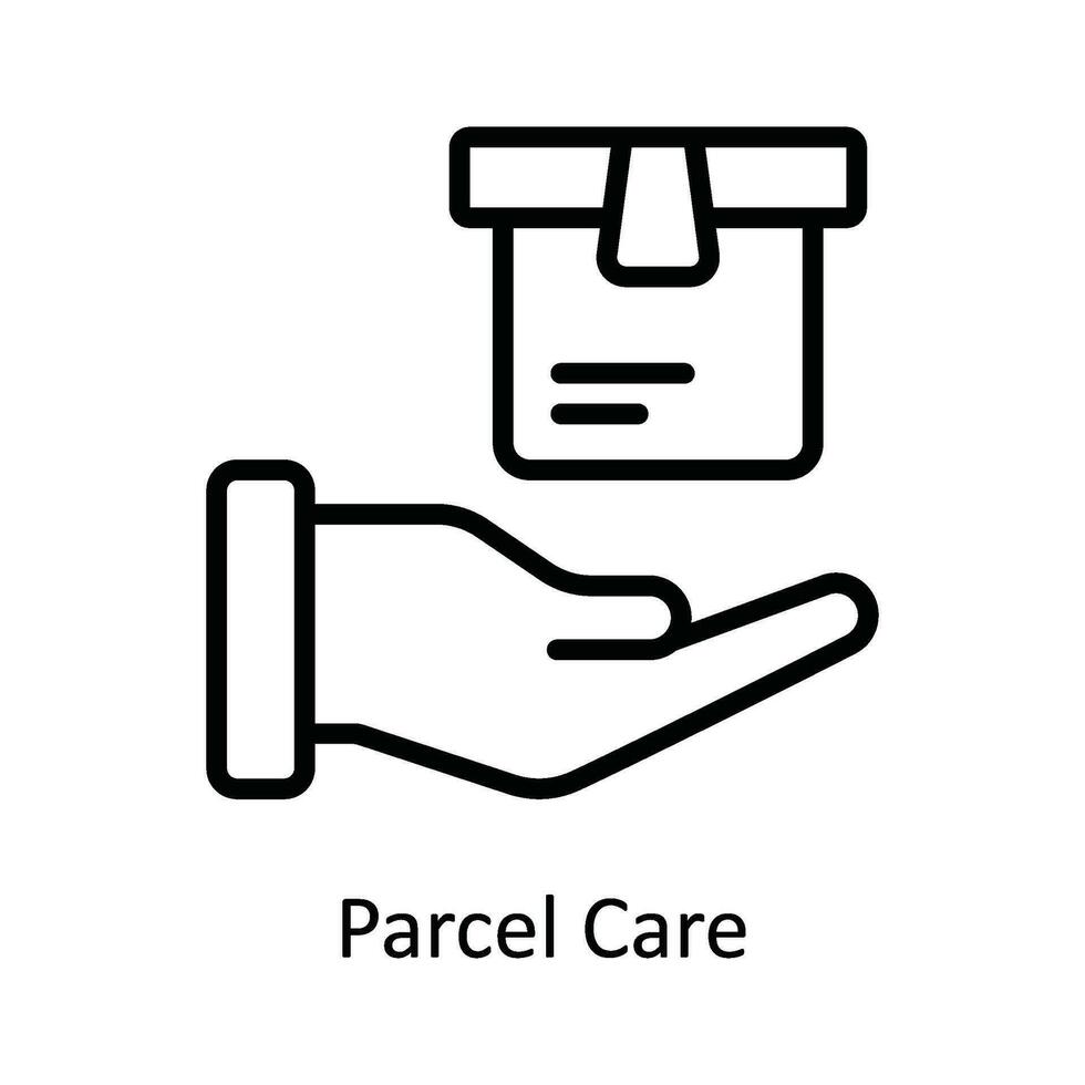 Parcel Care Vector   outline Icon Design illustration. Shipping and delivery Symbol on White background EPS 10 File