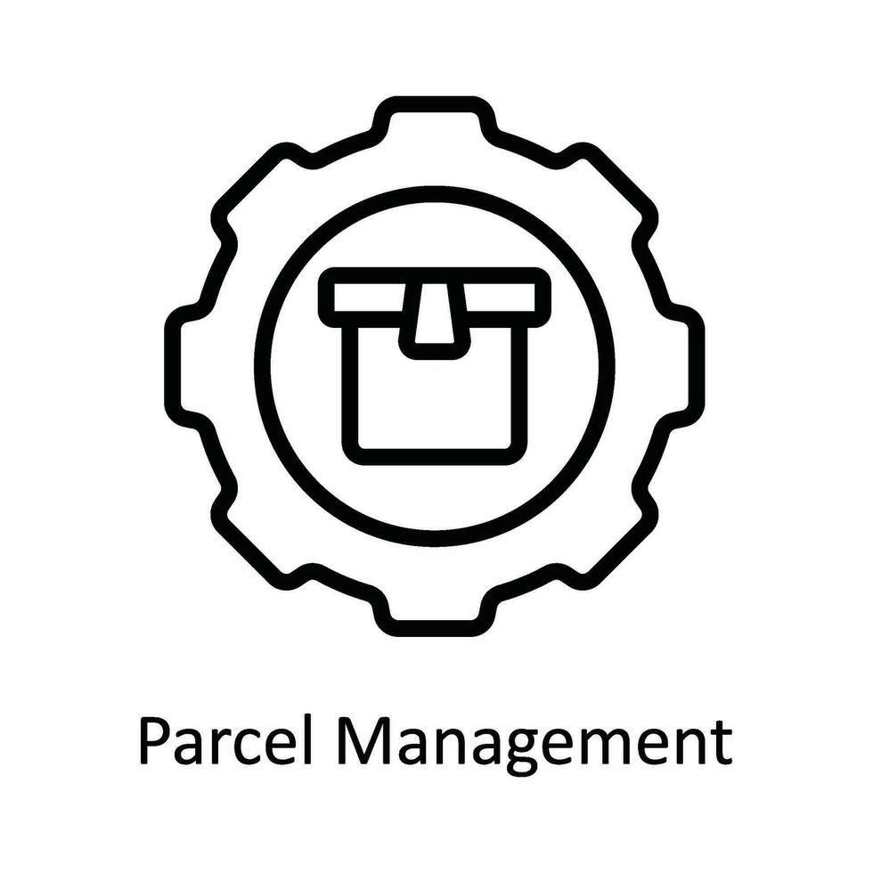 Parcel Management Vector   outline Icon Design illustration. Shipping and delivery Symbol on White background EPS 10 File