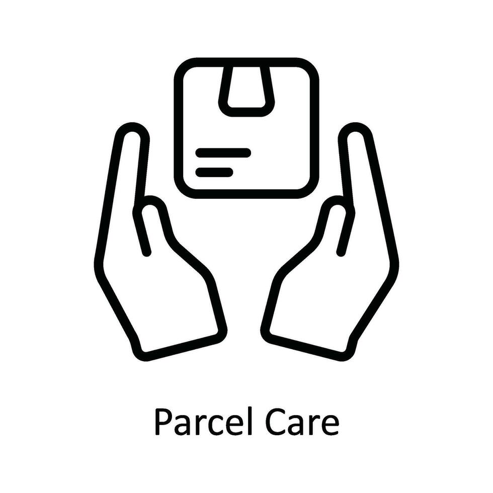 Parcel Care Vector   outline Icon Design illustration. Shipping and delivery Symbol on White background EPS 10 File
