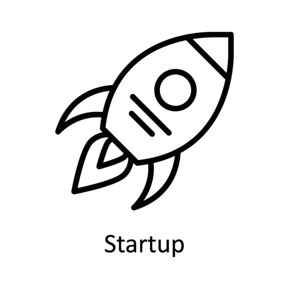 Startup Vector    outline  Icon Design illustration. Digital Marketing  Symbol on White background EPS 10 File