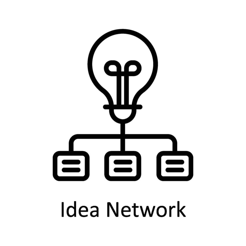 Idea Network Vector    outline  Icon Design illustration. Digital Marketing  Symbol on White background EPS 10 File