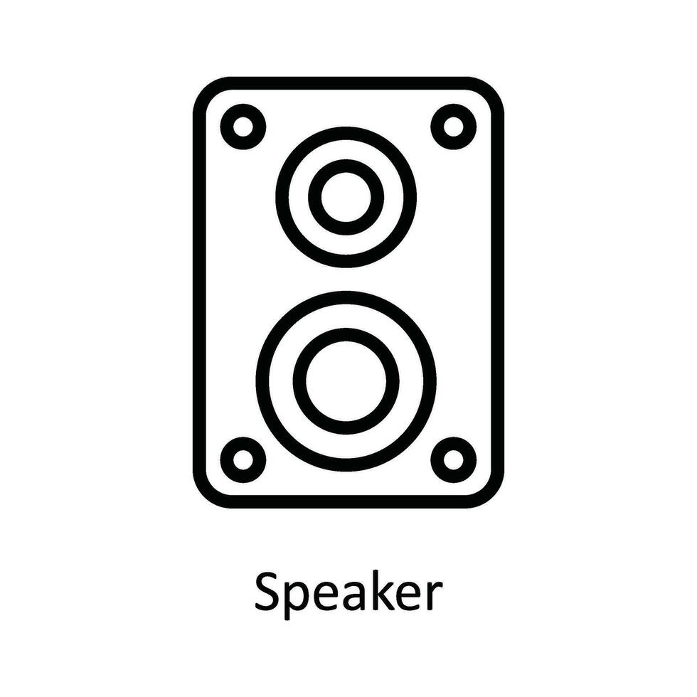 Speaker  Vector  outline Icon Design illustration. Network and communication Symbol on White background EPS 10 File