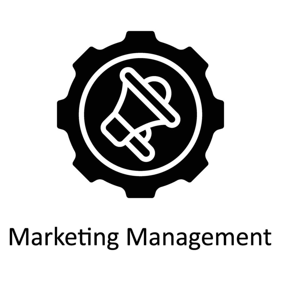 Marketing Management  Vector    Solid  Icon Design illustration. Digital Marketing  Symbol on White background EPS 10 File