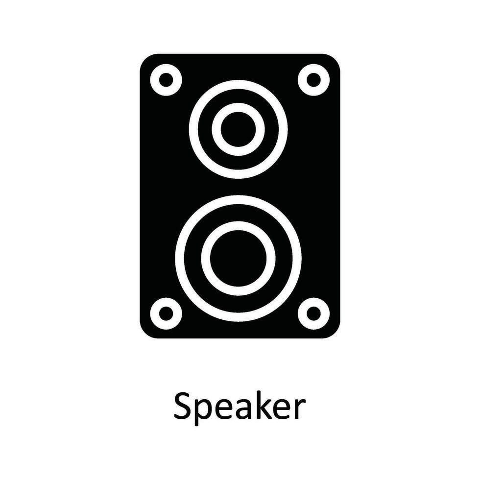 Speaker  Vector Solid  Icon Design illustration. Network and communication Symbol on White background EPS 10 File