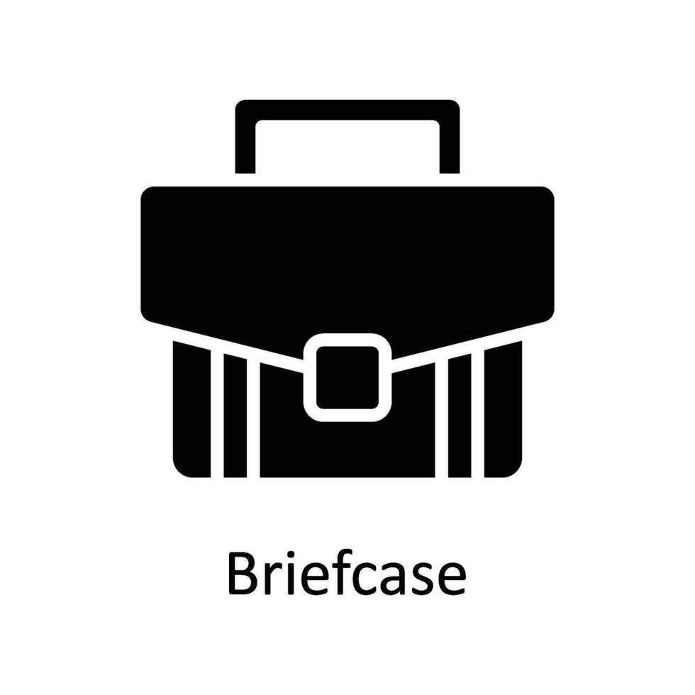 Briefcase Vector    Solid  Icon Design illustration. Digital Marketing  Symbol on White background EPS 10 File