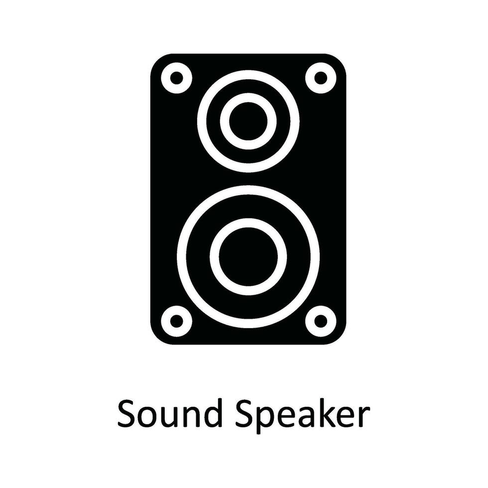 Sound Speaker Vector   solid Icon Design illustration. Multimedia Symbol on White background EPS 10 File