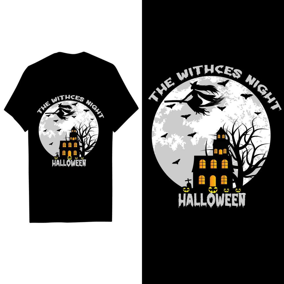 Halloween t shirt, Halloween the witches night Halloween vector