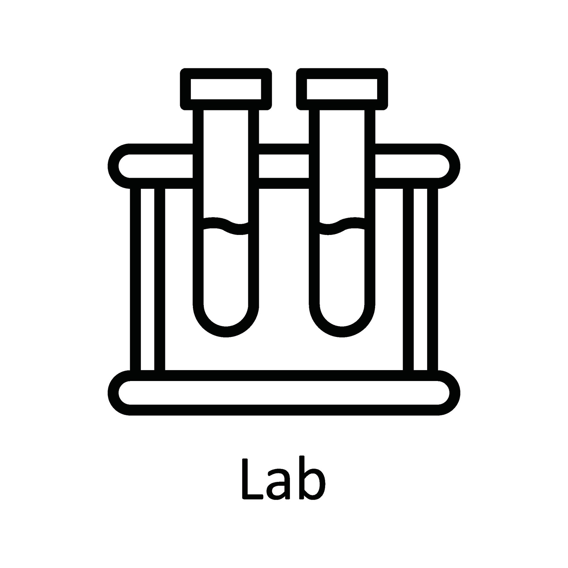 Lab Vector outline Icon Design illustration. Education Symbol on White