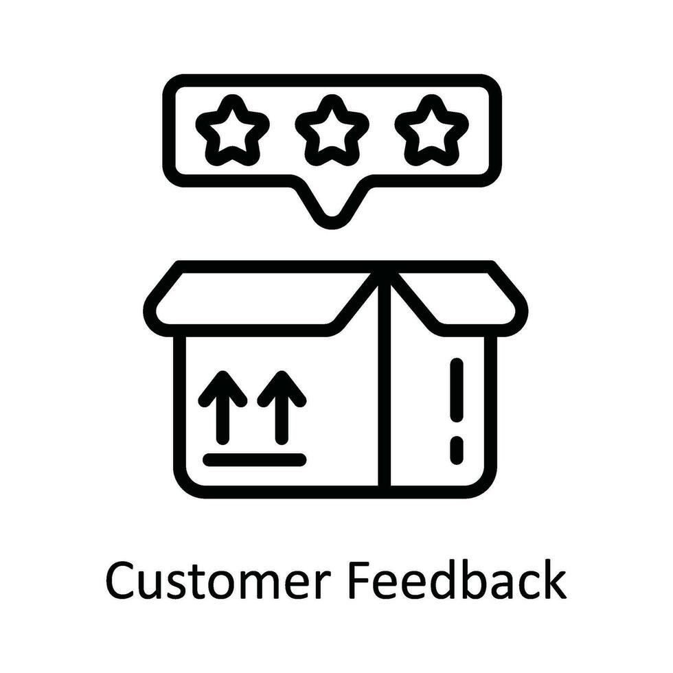 Customer Feedback Vector   outline Icon Design illustration. Shipping and delivery Symbol on White background EPS 10 File