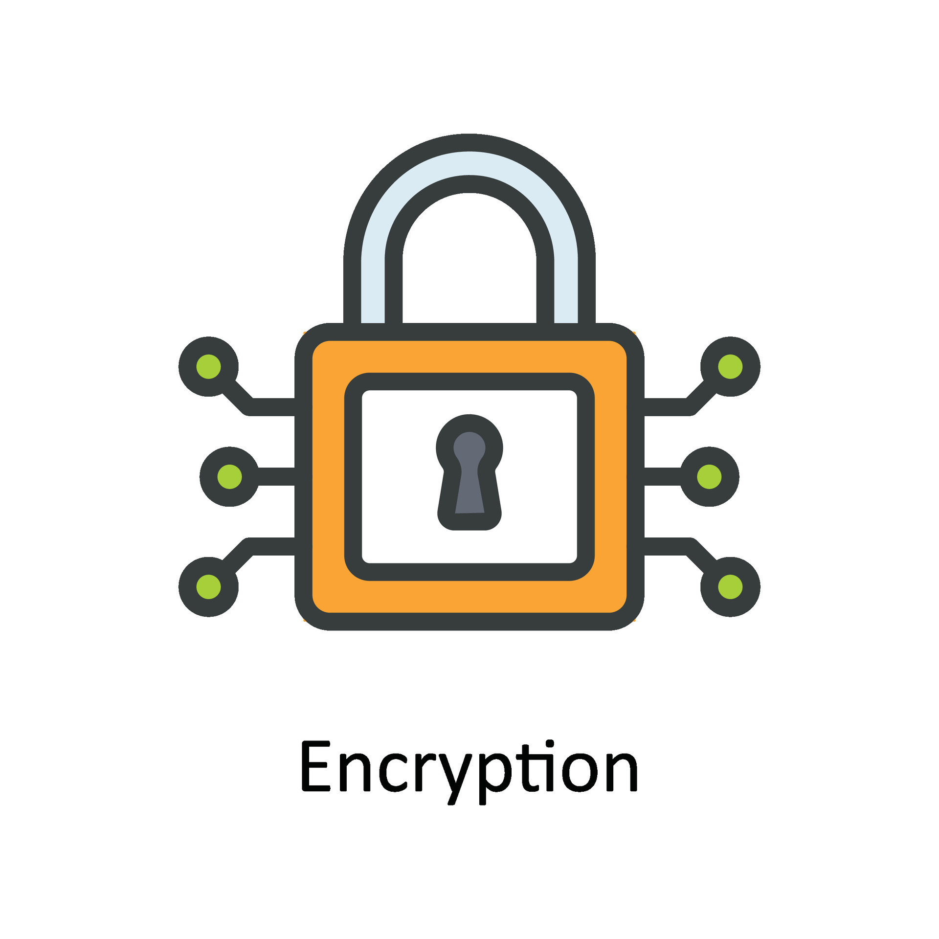 Encryption Vector Fill outline Icon Design illustration. Network and ...