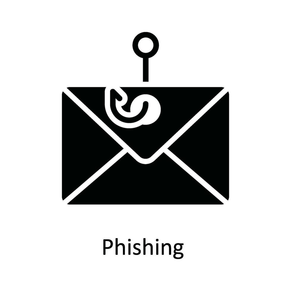 Phishing  Vector  solid Icon Design illustration. Cyber security  Symbol on White background EPS 10 File