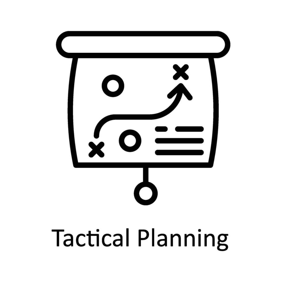 Tactical Planning  Vector    outline  Icon Design illustration. Digital Marketing  Symbol on White background EPS 10 File