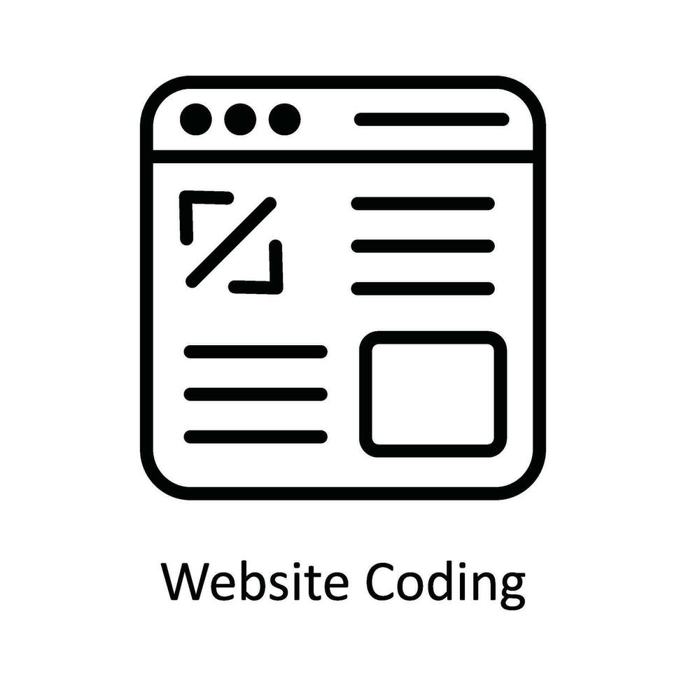 Website Coding Vector  outline Icon Design illustration. Cyber security  Symbol on White background EPS 10 File