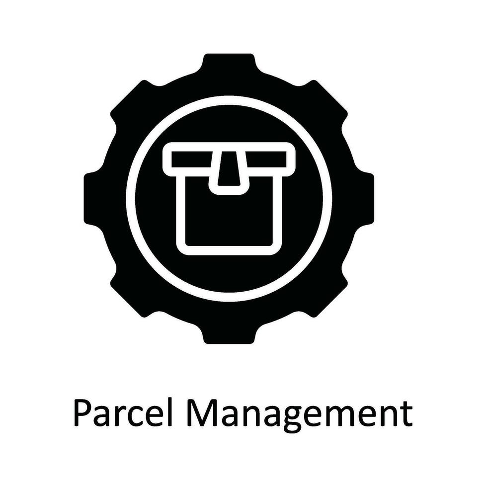 Parcel Management Vector   Solid Icon Design illustration. Shipping and delivery Symbol on White background EPS 10 File