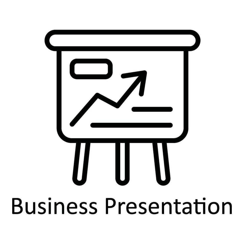 Business Presentation Vector  outline Icon Design illustration. User interface Symbol on White background EPS 10 File