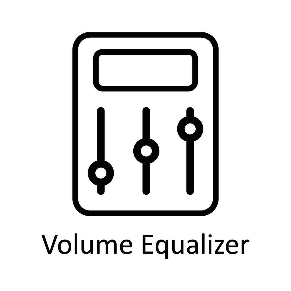 Volume Equalizer Vector  outline Icon Design illustration. User interface Symbol on White background EPS 10 File