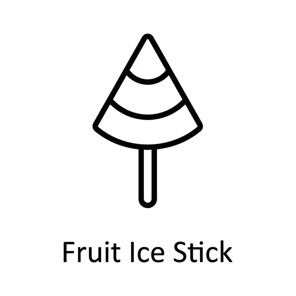 Fruit Ice Stick Vector outline Icon Design illustration. Food and Drinks Symbol on White background EPS 10 File
