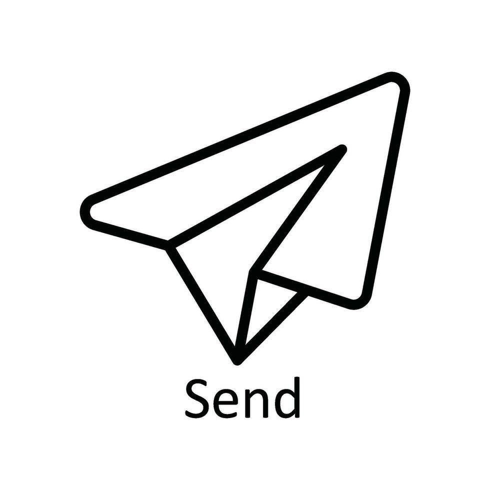 Send Vector outline Icon Design illustration. Education Symbol on White background EPS 10 File