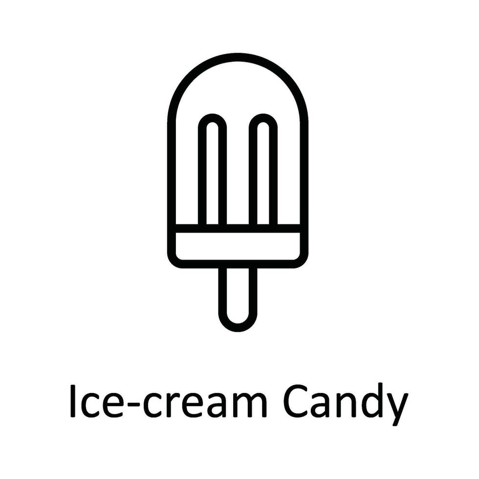 Ice-cream Candy Vector outline Icon Design illustration. Food and drinks Symbol on White background EPS 10 File