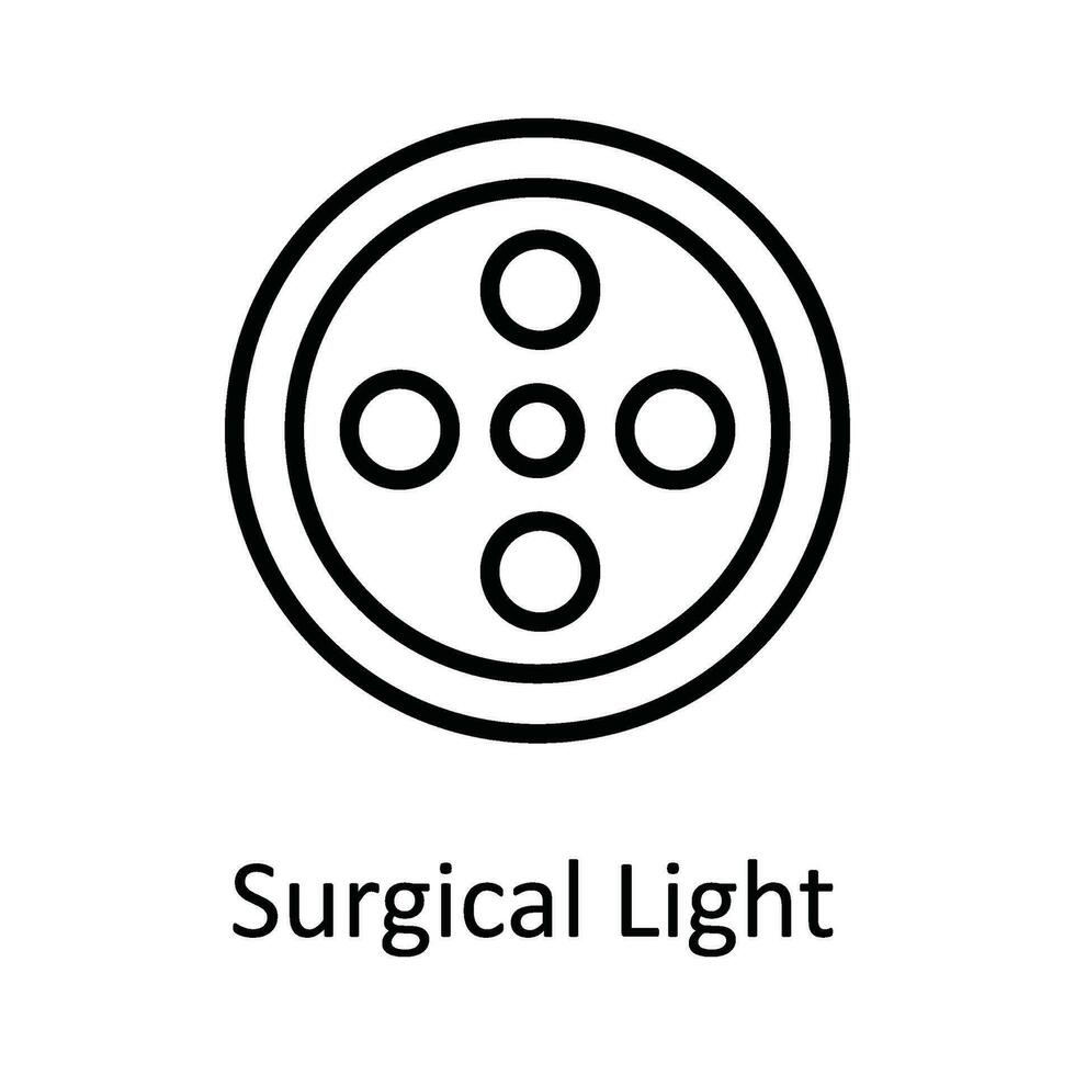 Surgical Light Vector  outline Icon Design illustration. Medical and Health Symbol on White background EPS 10 File