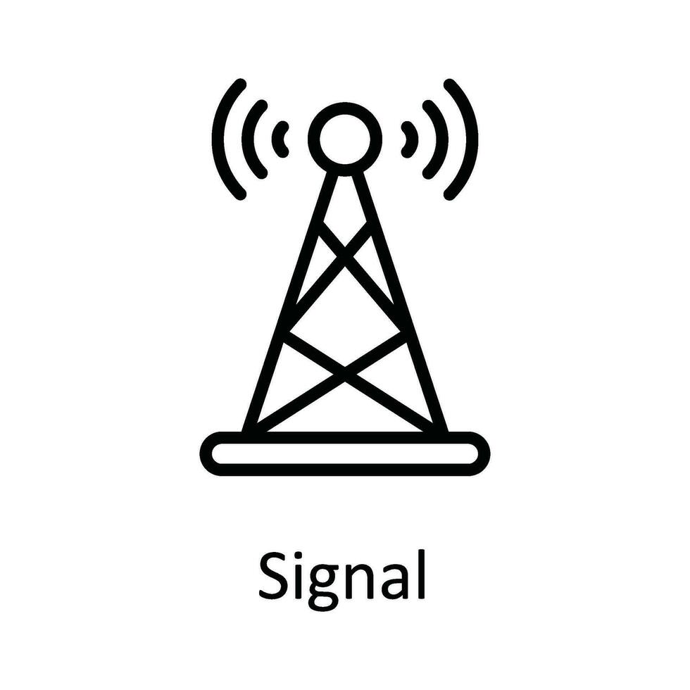 señal vector contorno icono diseño ilustración. en línea transmisión símbolo en blanco antecedentes eps 10 archivo