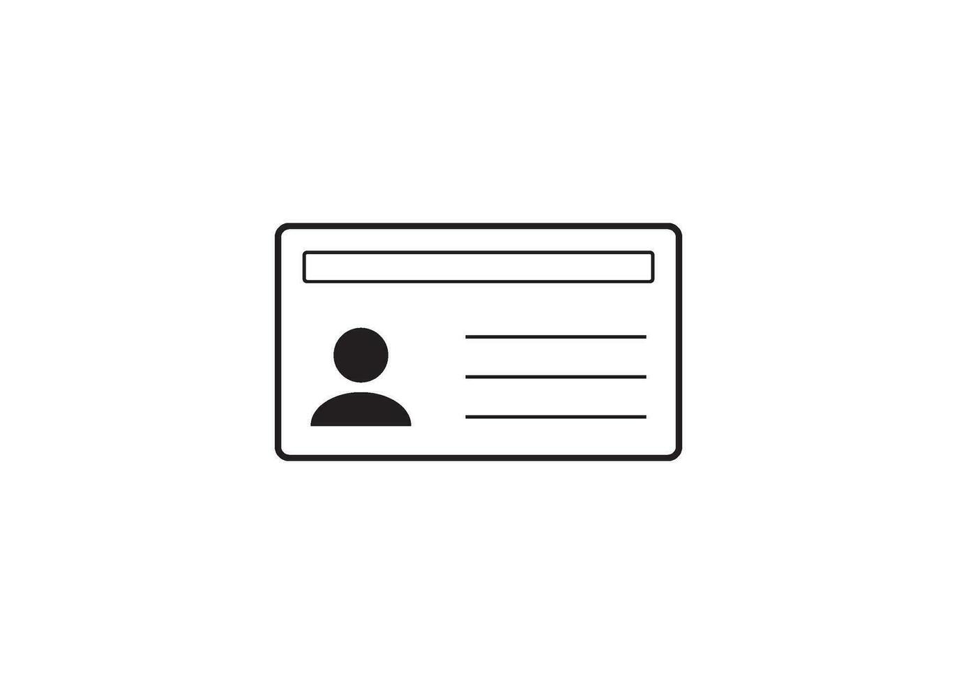 id card icon vector