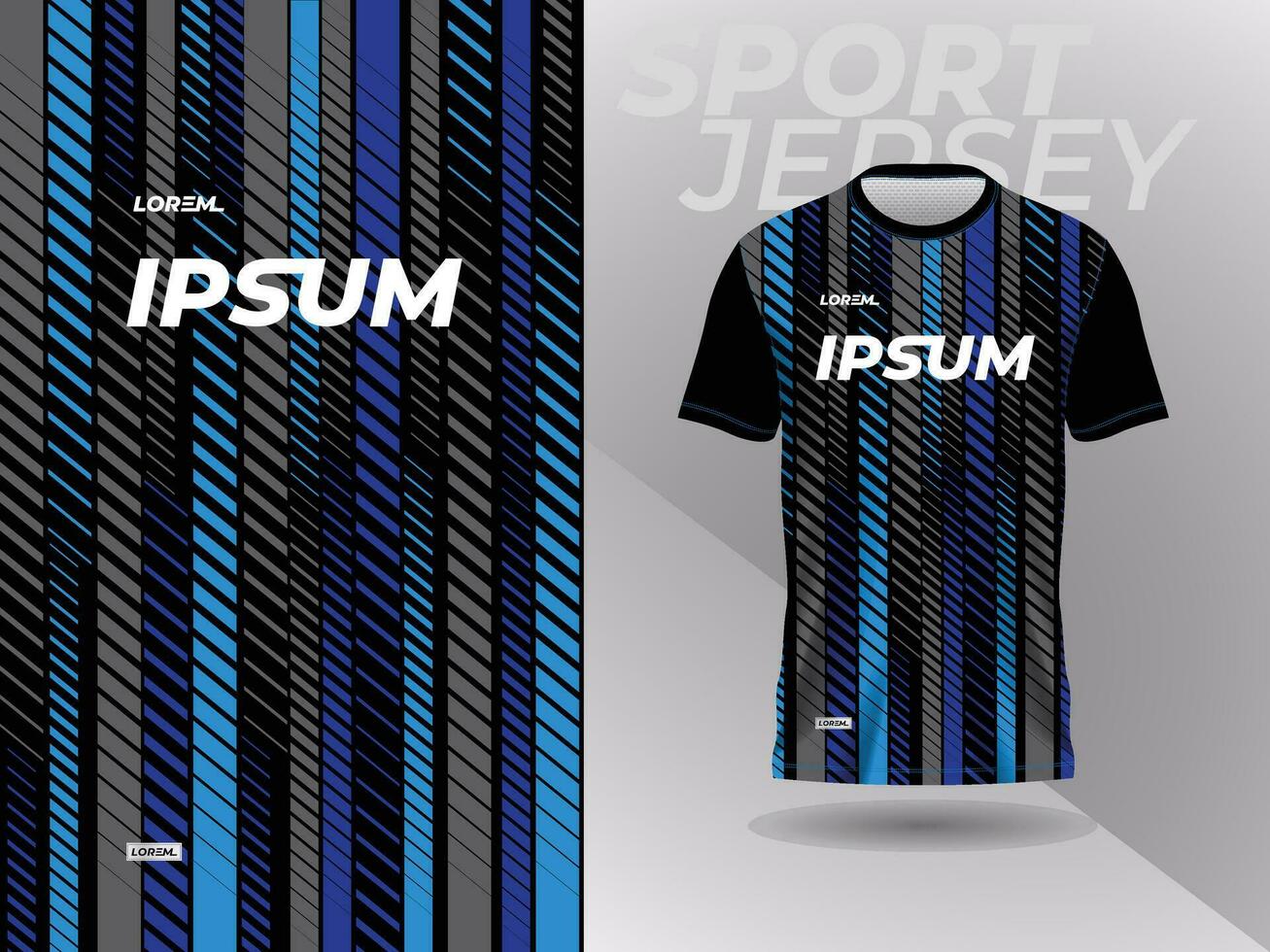 azul negro camisa deporte jersey Bosquejo modelo diseño para fútbol, fútbol, carreras, juego de azar, motocross, ciclismo, y corriendo vector