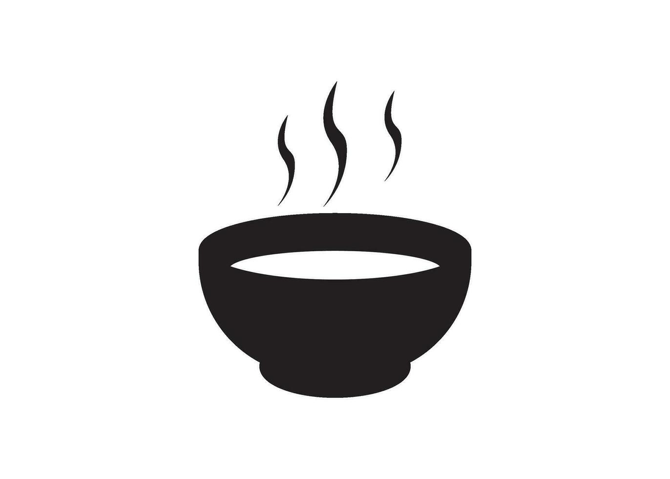 bowl of soup icon design vector