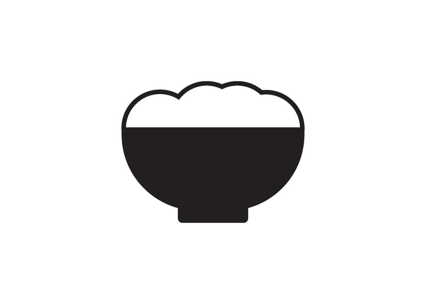 bowl of rice icon design vector