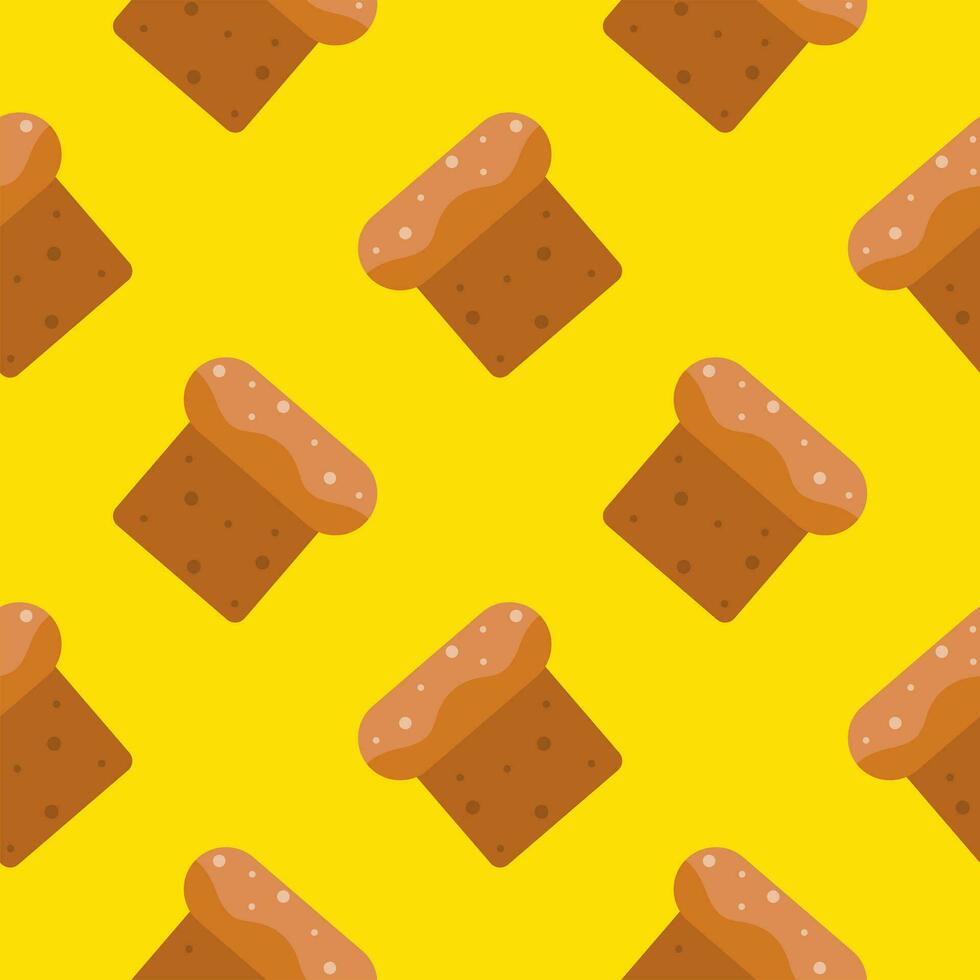 bread seamless pattern vector illustration isolated on color background