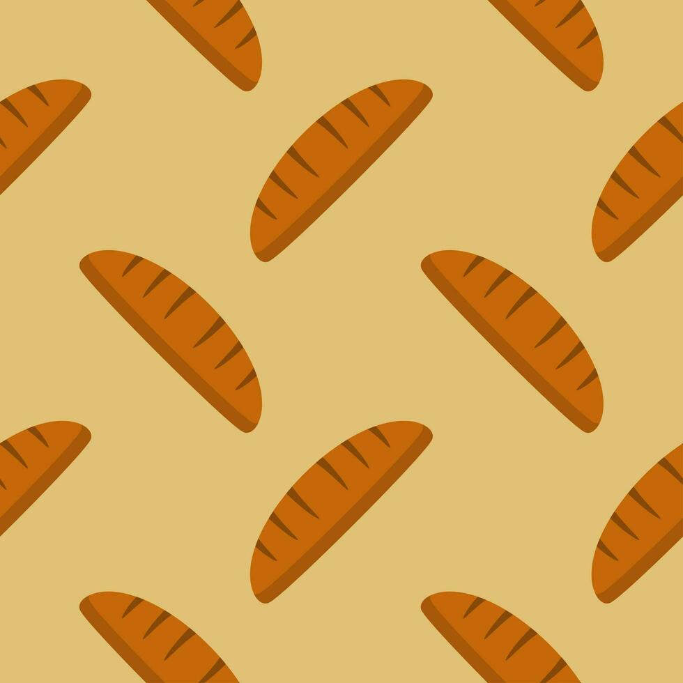 bread seamless pattern flat design vector illustration