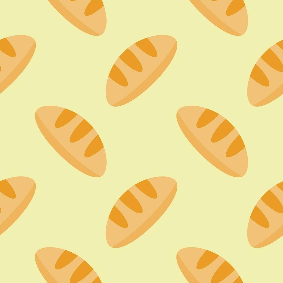 bread seamless pattern flat design vector illustration