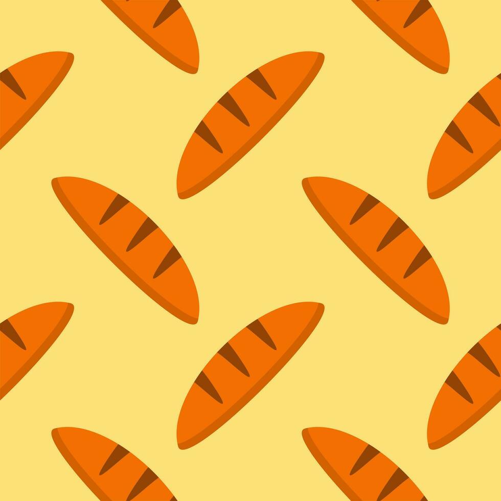 bread seamless pattern flat design vector illustration