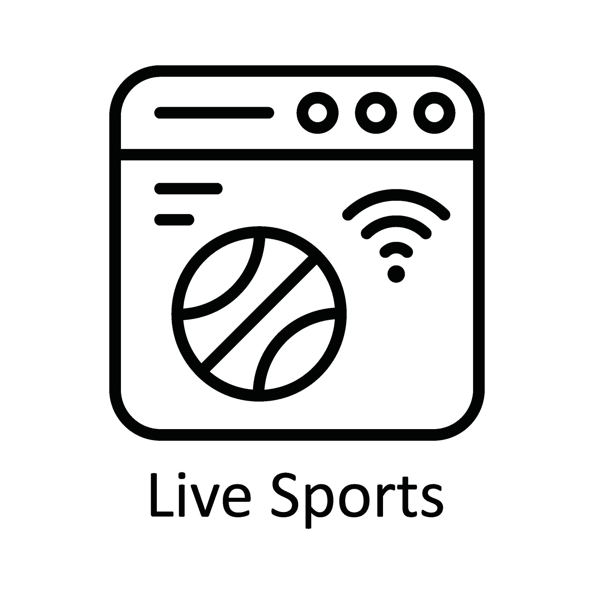 Live Sports Vector outline Icon Design illustration