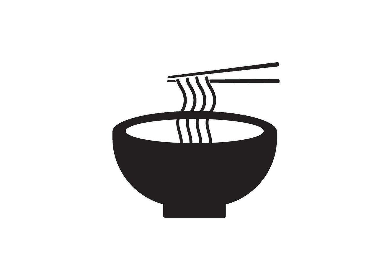 bowl of noodle icon design vector