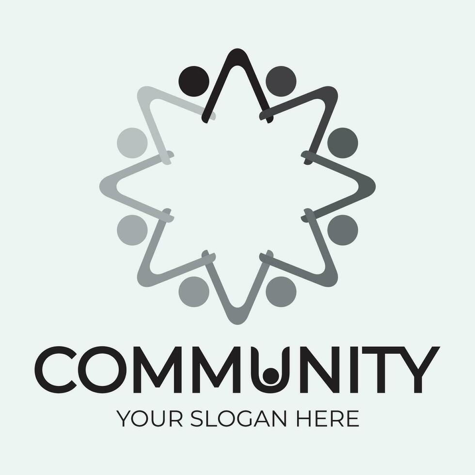 comunidad, red e icono social vector